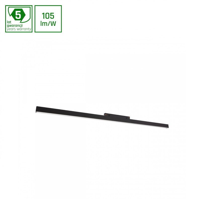 SYSTEM SHIFT - LINE L oprawa na szynoprzewód 902x23x42mm 22W 100st czarny SPECTRUM