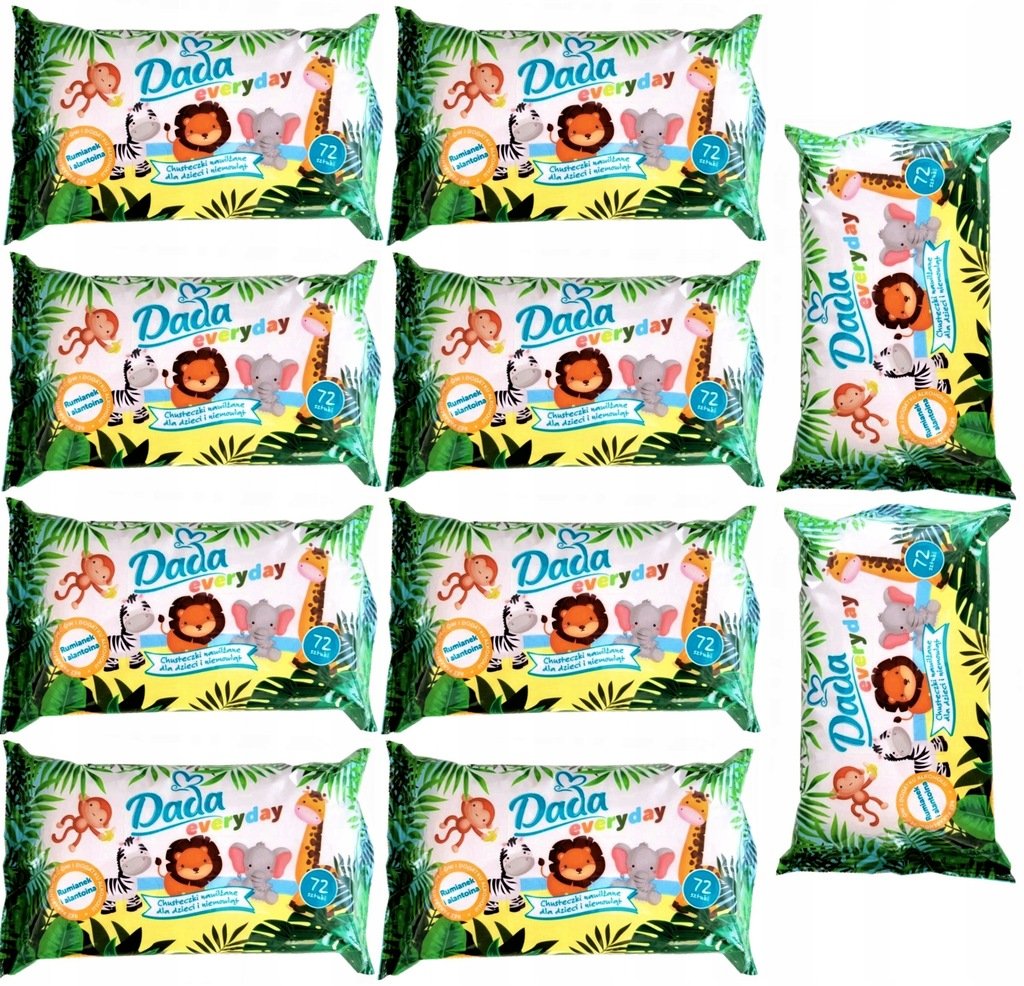 CHUSTECZKI NAWILŻANE DADA EVERYDAY 10x72 SZT