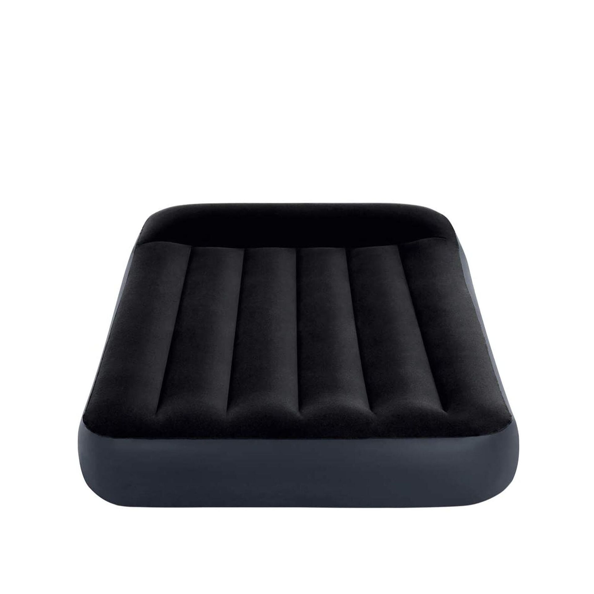 Materac dmuchany welurowy jednoosobowy z pompką Intex 64146ND