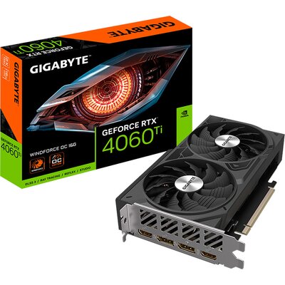 GIGABYTE GeForce RTX 4060 Ti WindForce OC - 16GB GDDR6 RAM - Karta graficzna