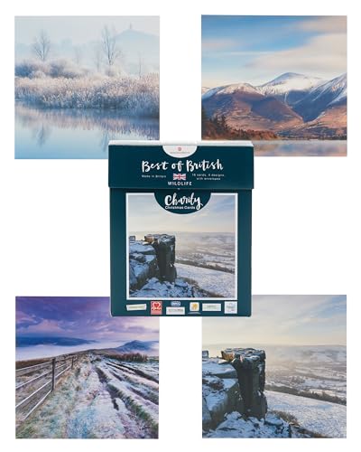 UK Greetings Zestaw 16 kartek świątecznych dla niego/dla niej/przyjaciela - 4 wzory scenerii fotograficznych