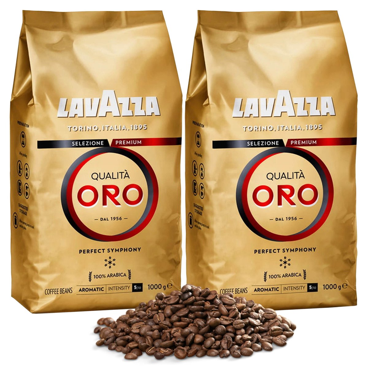 LAVAZZA Qualita Oro-Kawa ziarnista średnio palona, kawa włoska 2 kg