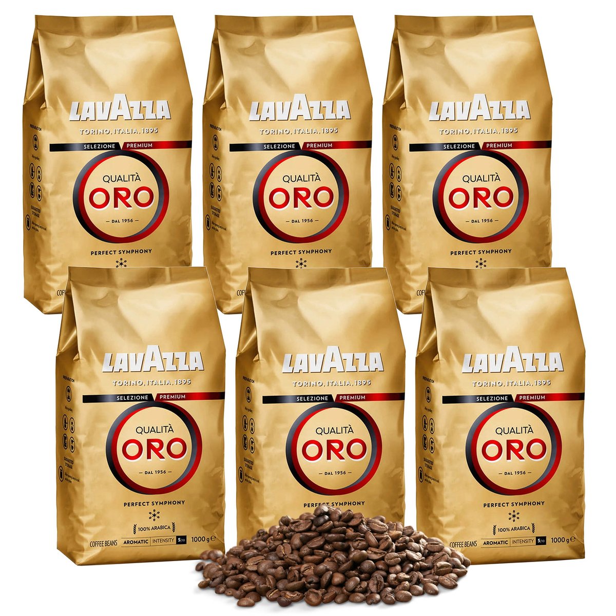 LAVAZZA Qualita Oro-Kawa ziarnista średnio palona, kawa włoska 6 kg