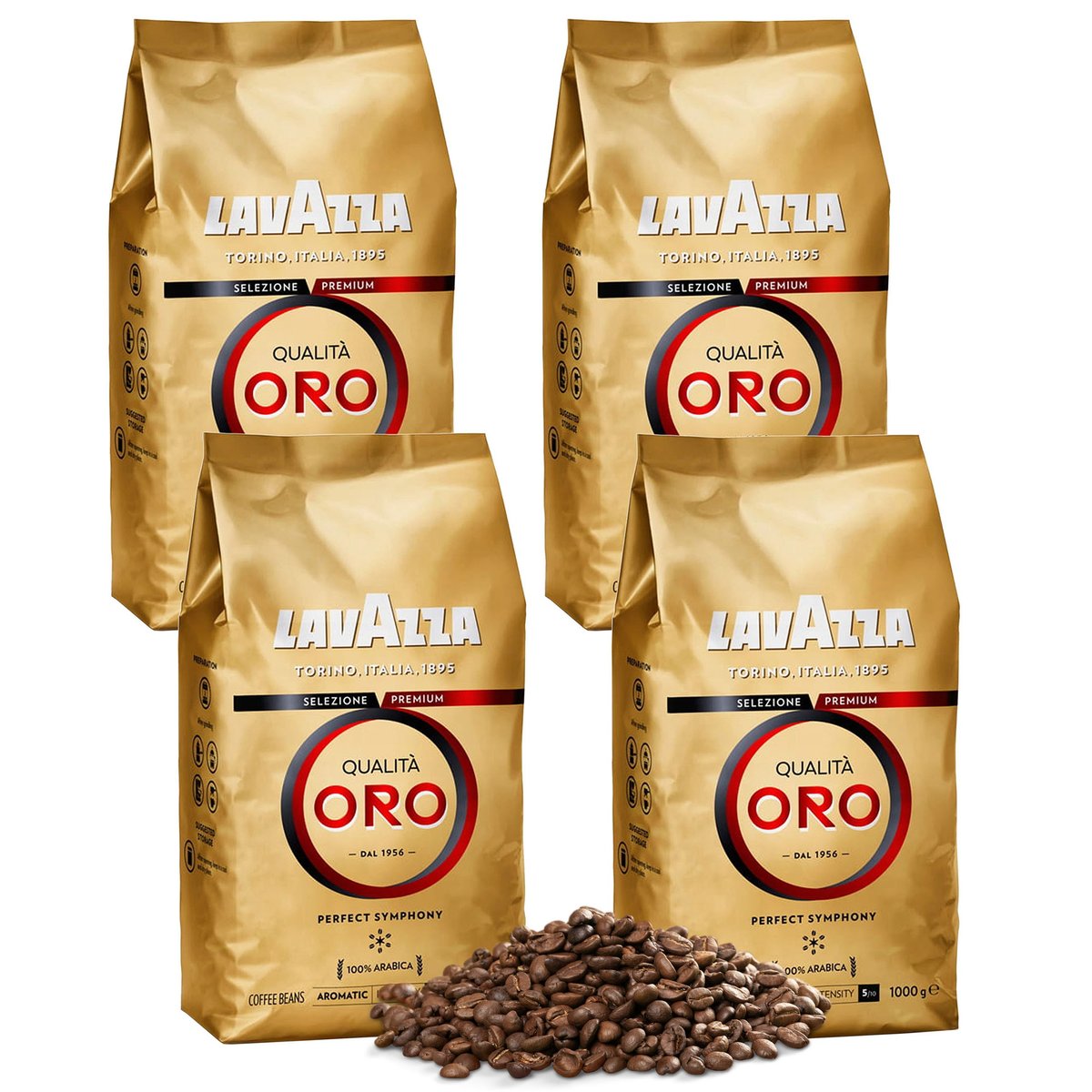 LAVAZZA Qualita Oro-Kawa ziarnista średnio palona, kawa włoska 4 kg