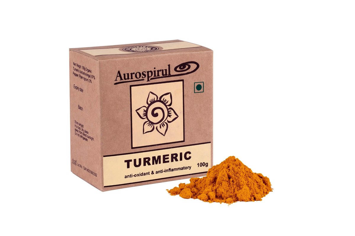 Suplement diety, Aurospirul, Turmeric w proszku, 100 g