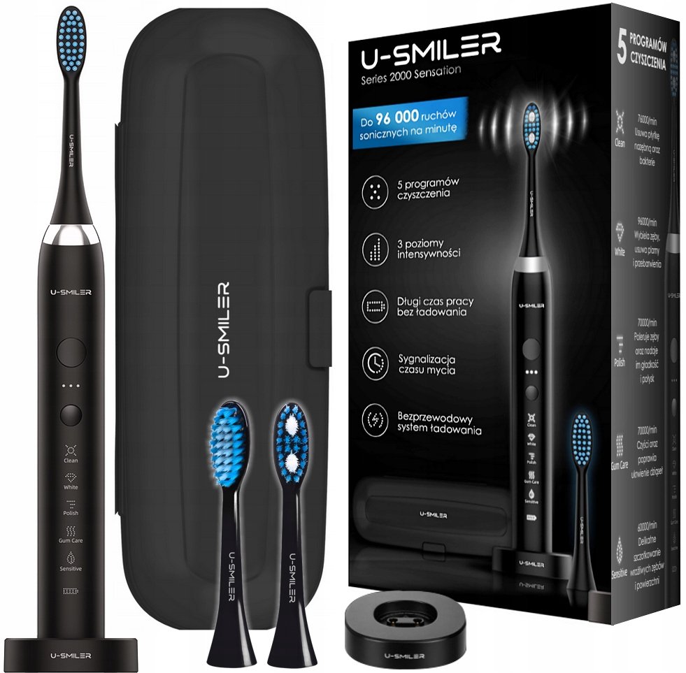 SONICZNA SZCZOTECZKA DO ZĘBÓW ELEKTRYCZNA U-SMILER | UST-1