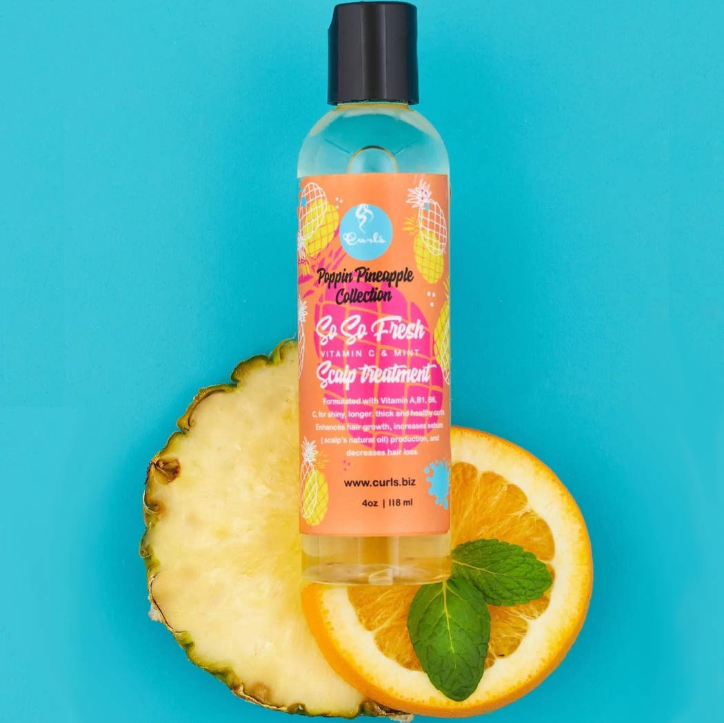 Curls, Poppin Pineapple Collection So So Fresh Vitamin C Scalp Treatment, Odżywka do włosów, 118ml