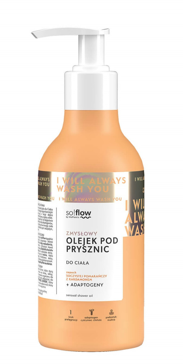 So!Flow Energetyzujący Olejek pod prysznic pomarańcza+kardamon 400 ml