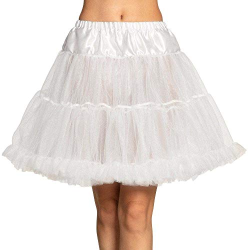 Boland - Petticoat Deluxe, rozciągliwy gumowy ściągacz, spódnica z tiulu z falbankami, spódnica, spódnica 'n Roll, lata 70, grease, akcesoria, kostium, przebranie, karnawał