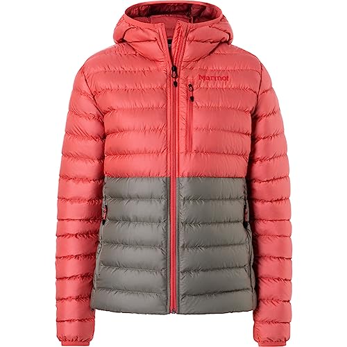 Marmot Damska bluza z kapturem Wm's Highlander, ciepła kurtka puchowa, ocieplany płaszcz zimowy, z kapturem, oddychający, 700 FP, puchowy, lekki, pakowany, outdoorowa, wiatroszczelna,