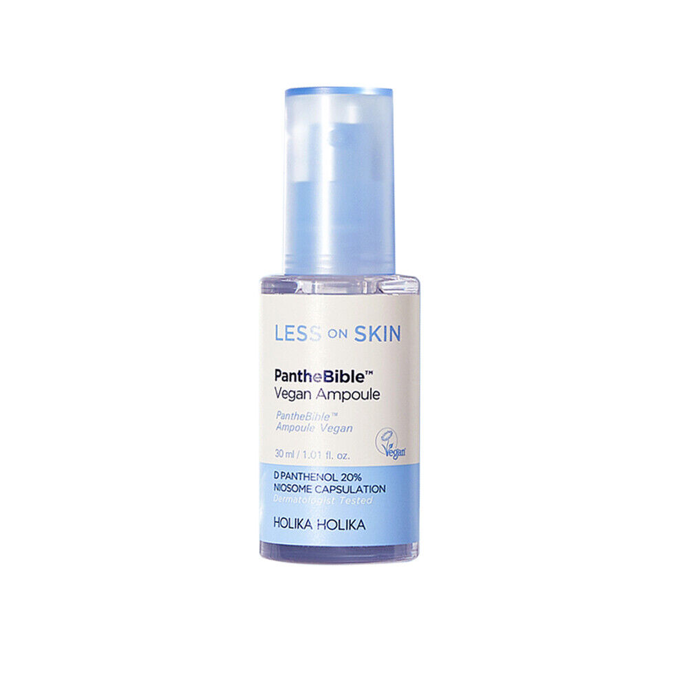 Holika Holika Less on Skin, łagodząca ampułka do skóry wrażliwej z wysoką zawartością Pantenolu, 30ml