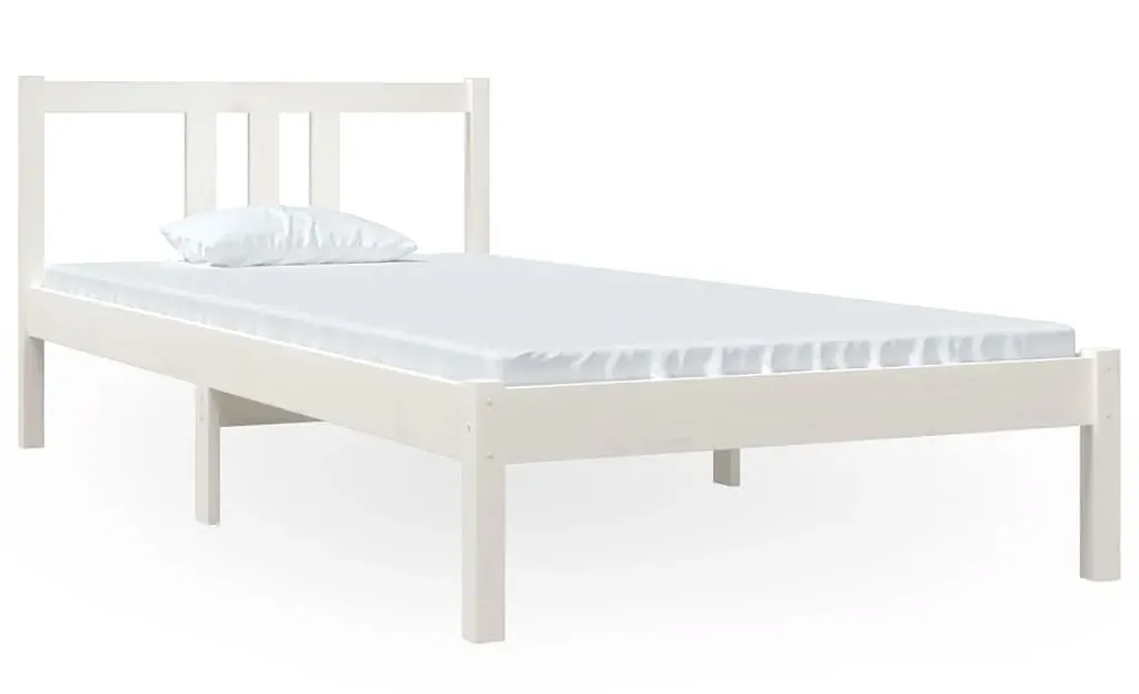 Białe jednoosobowe łóżko z drewna 90x200 cm Z4-L46