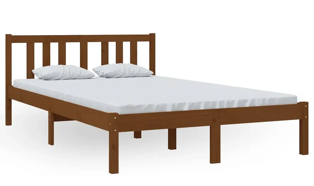 Klasyczne drewniane łóżko miodowy brąz 120x200 cm P1-C25