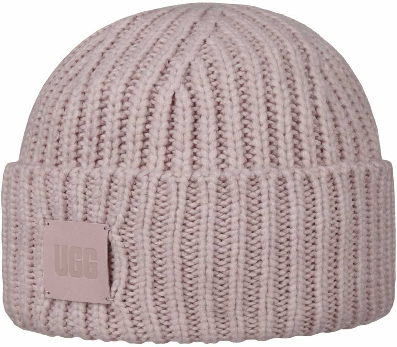 Czapka Beanie Chunky Rib by UGG, brudny róż, One Size