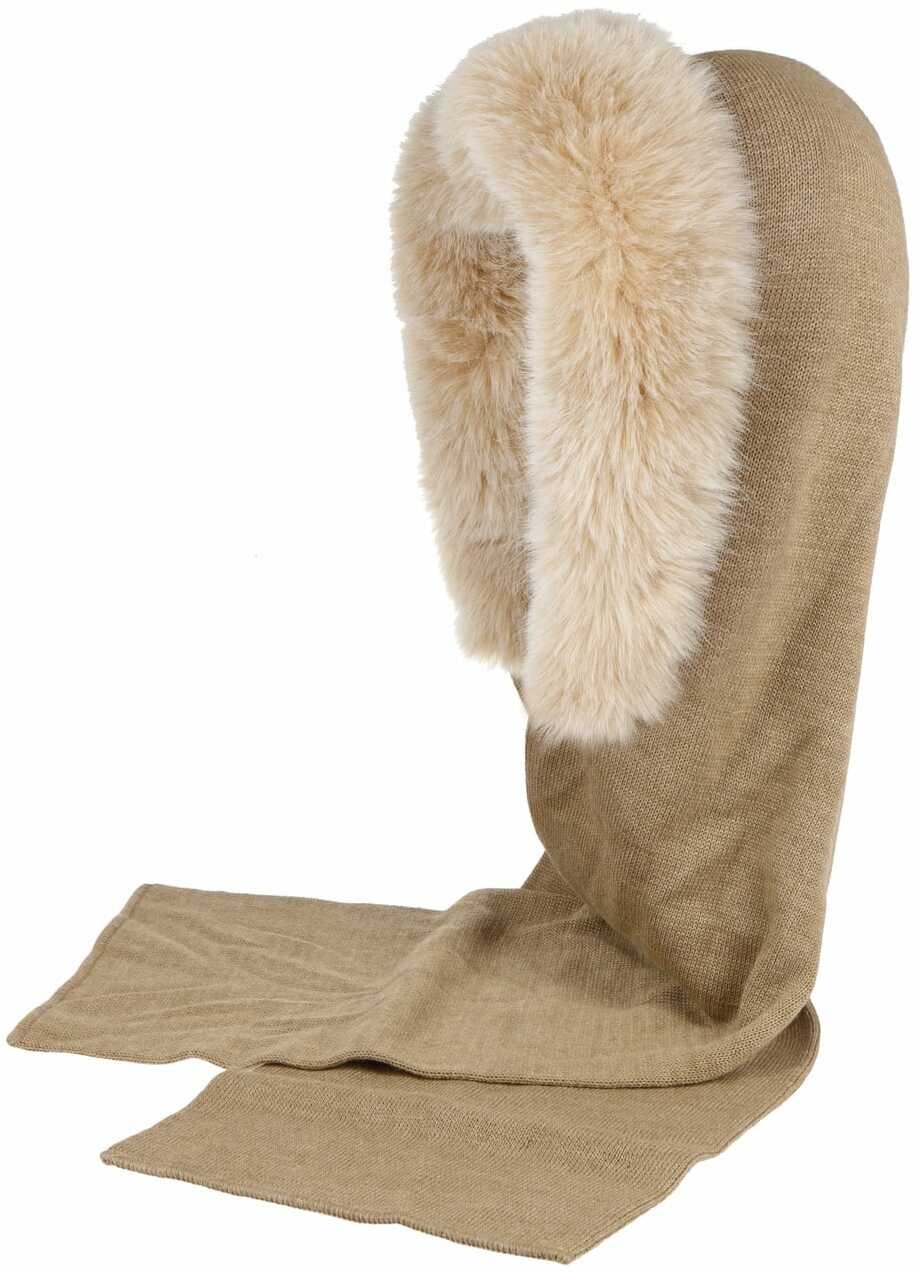 Czapka-Szalik Uni Merino by Gebeana, beżowy, One Size