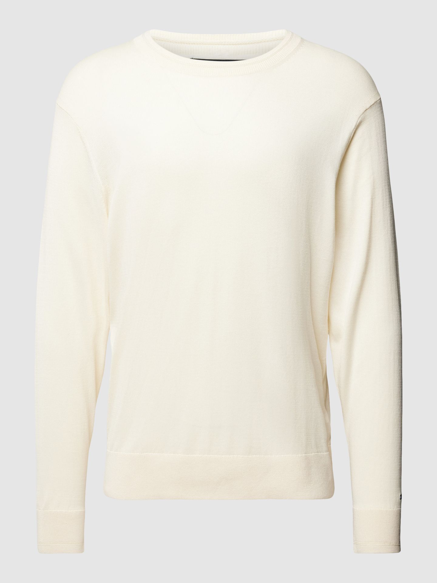 Sweter z dzianiny z okrągłym dekoltem
