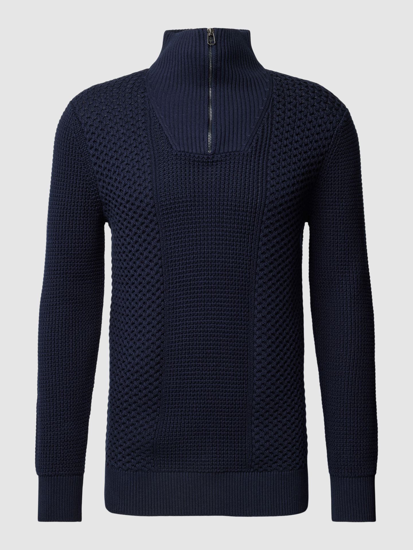 Sweter z dzianiny z kołnierzem