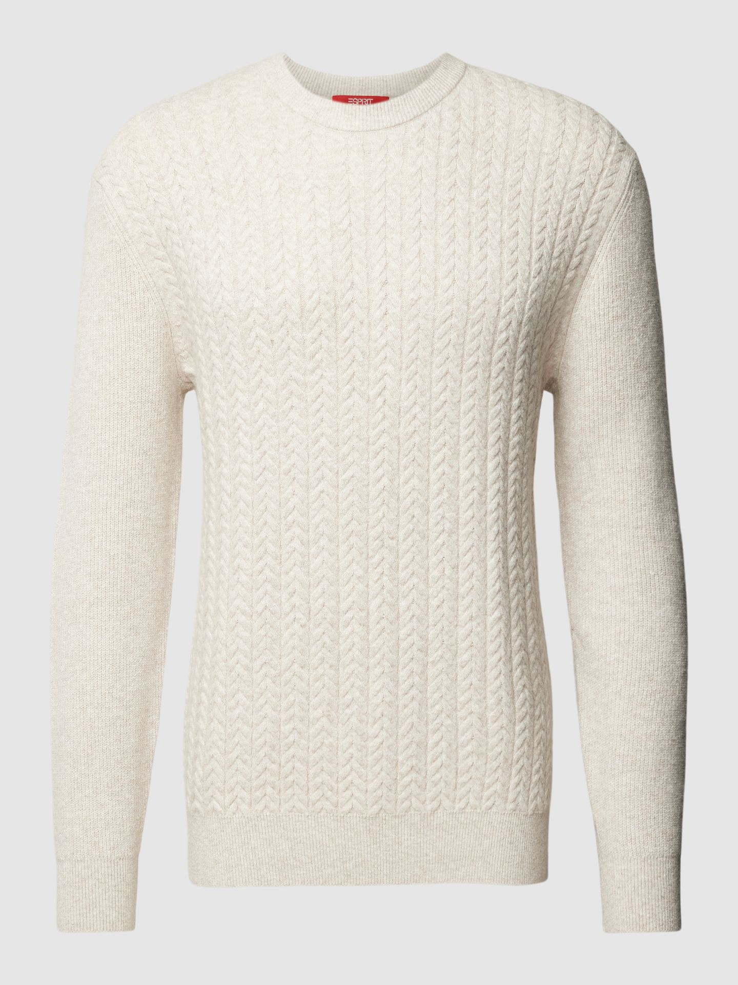 Sweter z dzianiny z prążkowanymi wykończeniami