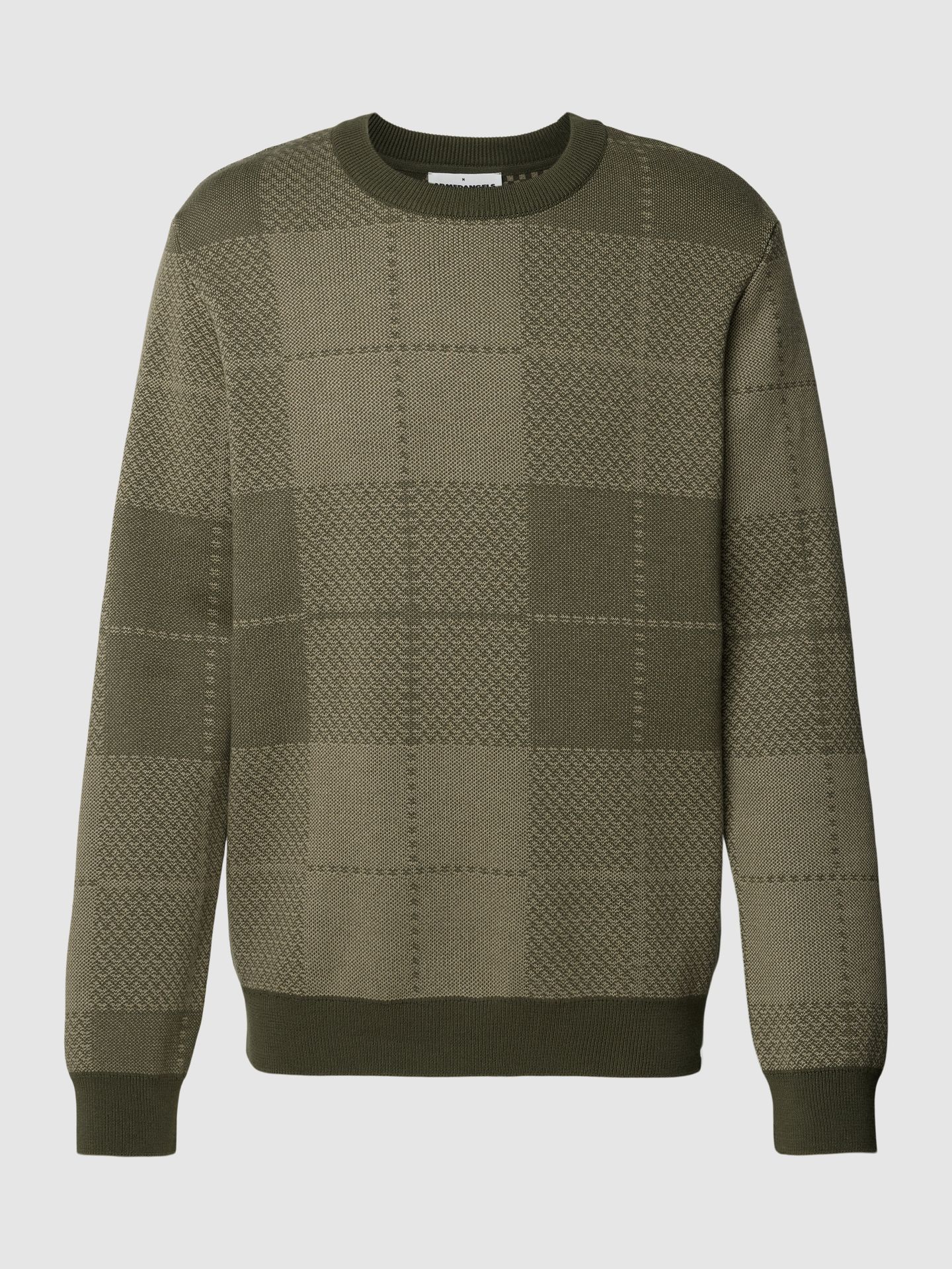Sweter z dzianiny ze wzorem w kratę model ‘TERNAA’
