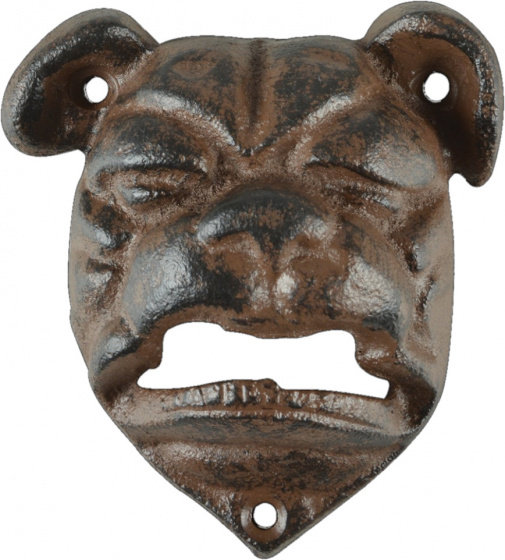 Otwieracz Do Butelek Bulldog 9,1 Cm Żeliwny Brązowy