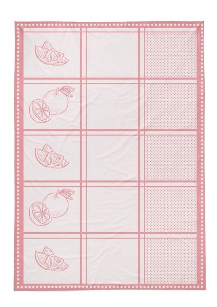 Ścierka Kuchenna Bawełniana, 50X70, Różowa Geometryczna, Sab-55