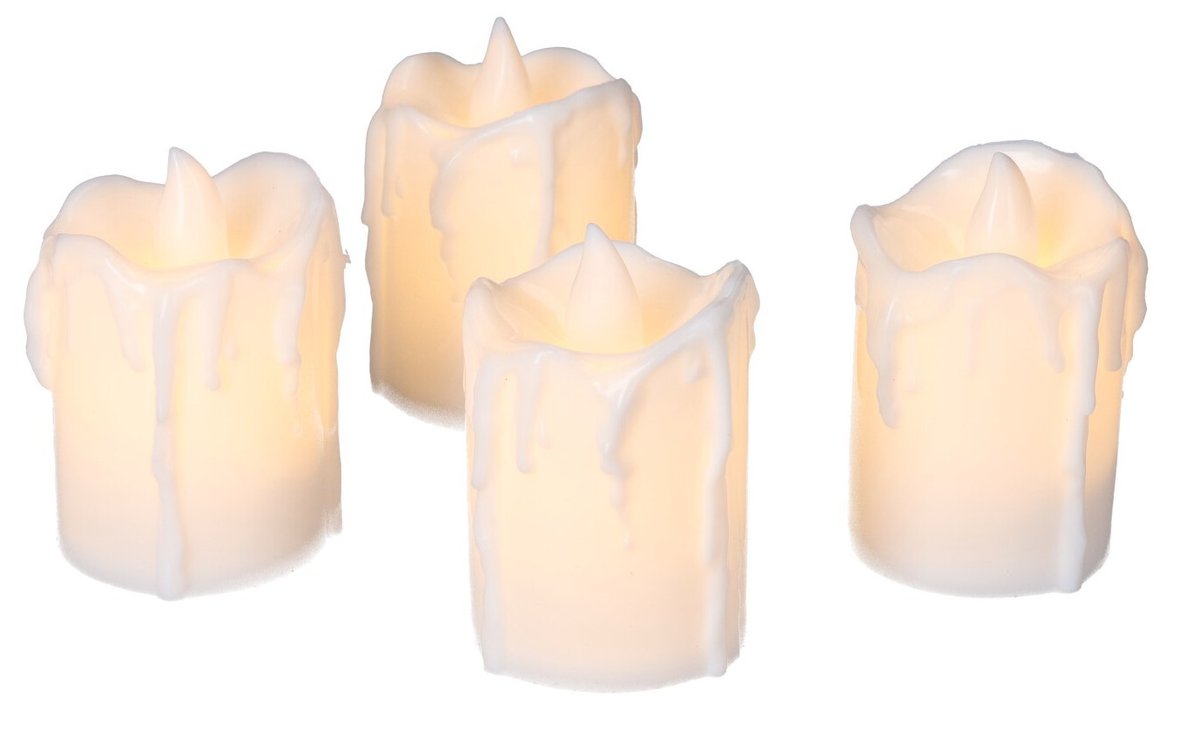 ŚWIECZKI LED ZESTAW 4SZT WKŁAD DO ZNICZA JAK WOSK