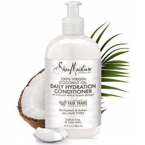 Shea Moisture 100% Virgin Coconut Oil Daily Hydration Conditioner, Odżywka do włosów, 384ml