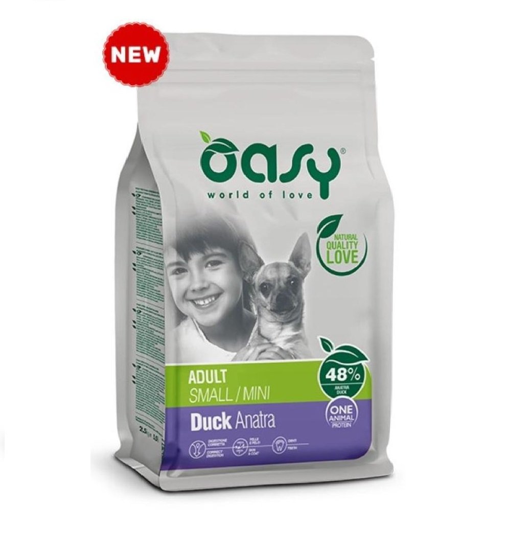 Oasy adult small duck dla psa 800g