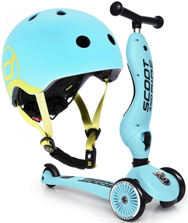SCOOTANDRIDE ZESTAW HULAJNOGA 2w1 + KASK XXS-S Blueberry