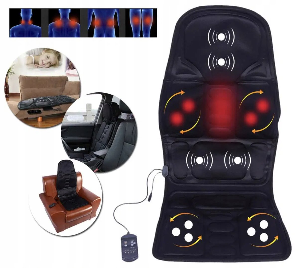 Mata Masująca Na Fotel Do Samochodu Ogrzewana Elektryczna Do Auta Siedzenie