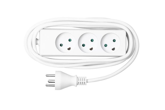 Microconnect 3-Way Danish Socket Power Strip 1.8M