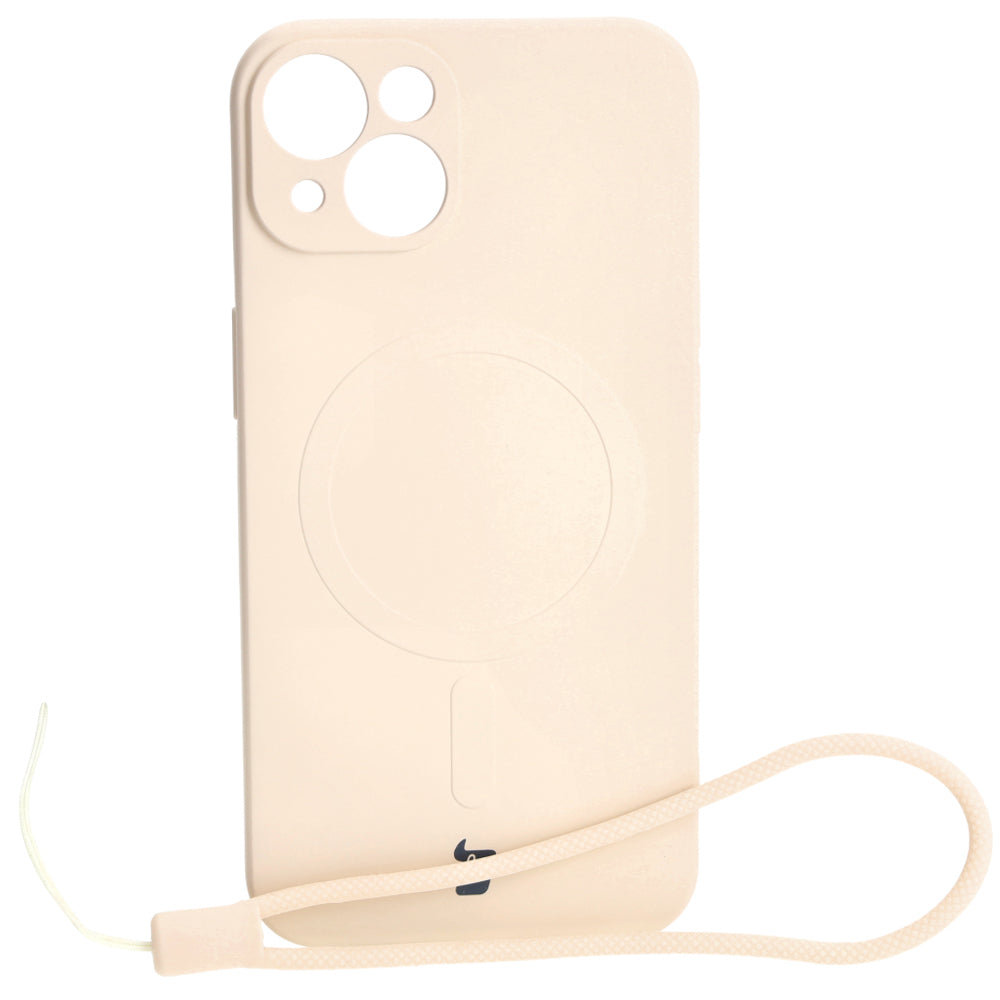 Etui Bizon Case Silicone MagSafe do Apple iPhone 13, beżowe
