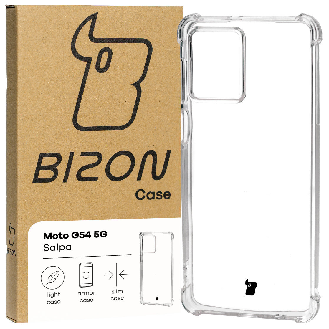 Etui Bizon Case Salpa do Motorola Moto G54 5G, przezroczyste