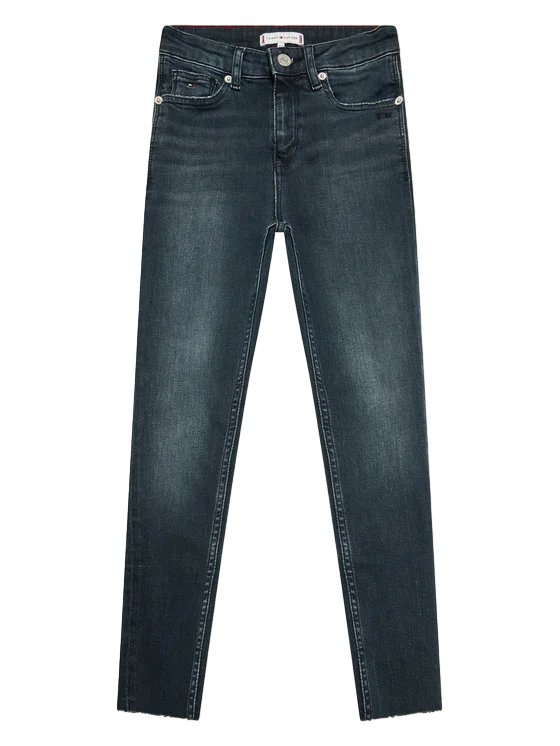 Spodnie Tommy Hilfiger Sylvia Skinny Ebony jeansy dziewczęce-128