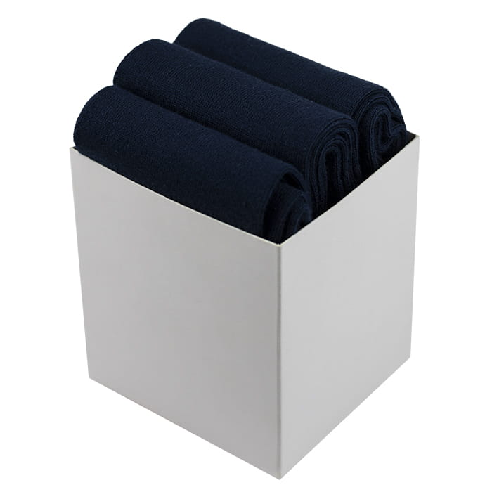 Zestaw 3 par skarpet bambusowych - kolor granatowy - 3 w cenie 1 - EM Men's Accessories