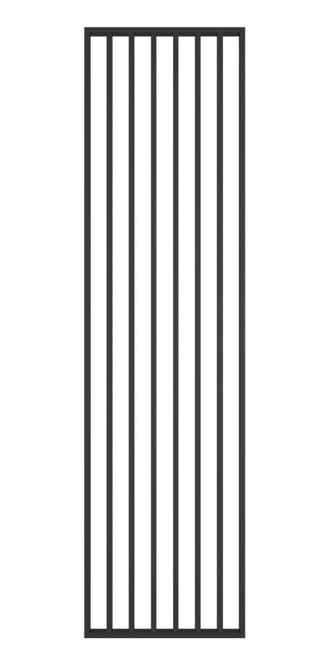 Ścianka Wolnostojąca Lamelowa 275X58 Cm Czarny Mat