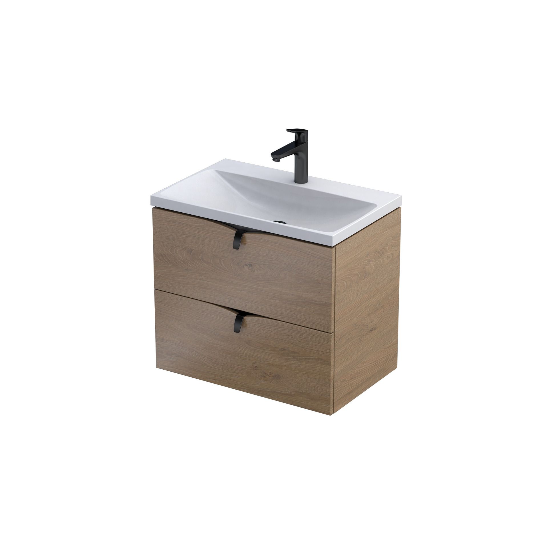 Szafka łazienkowa pod umywalkę Oristo Siena Compact 60 cm jasne drewno OR45C-SD2S-60-78