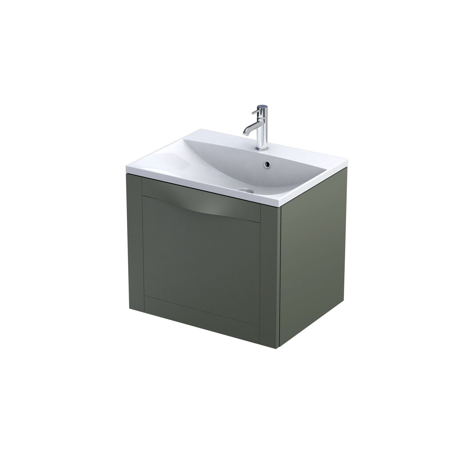 Szafka łazienkowa pod umywalkę Oristo Skagen Uni 60 cm zielony mat OR49-SD1S-60-17