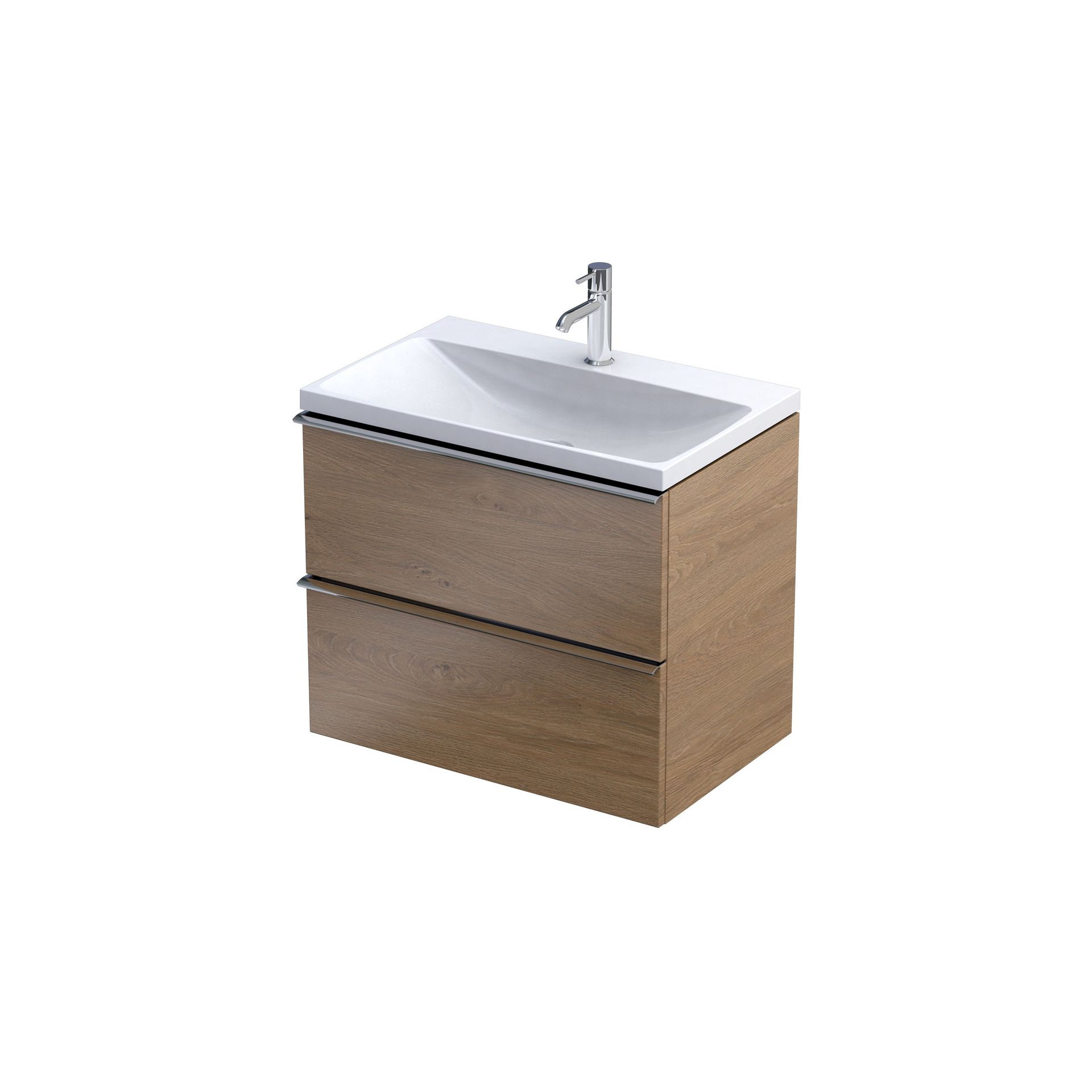 Szafka łazienkowa pod umywalkę Oristo Etna Compact 60 cm jasne drewno OR52C-SD2S-60-78