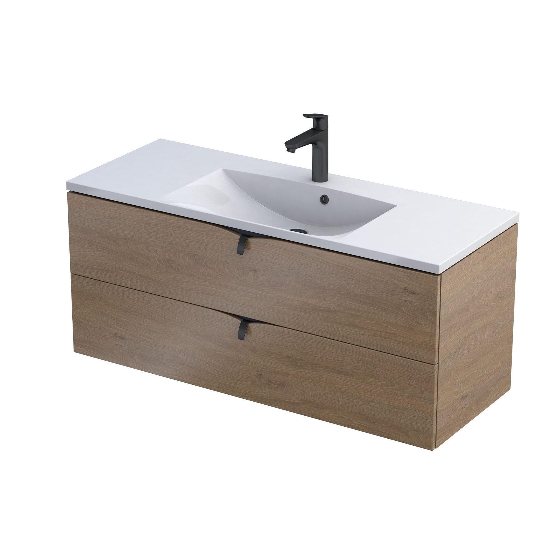 Szafka łazienkowa pod umywalkę Oristo Siena Uni 120 cm jasne drewno OR45-SD2S-120-78