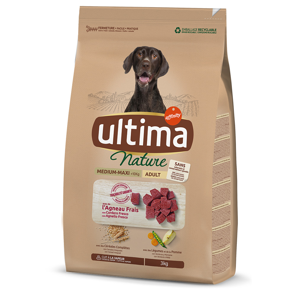 10% taniej! Ultima karma sucha, różne rodzaje - Nature Medium - Maxi, jagnięcina, 2 x 3 kg
