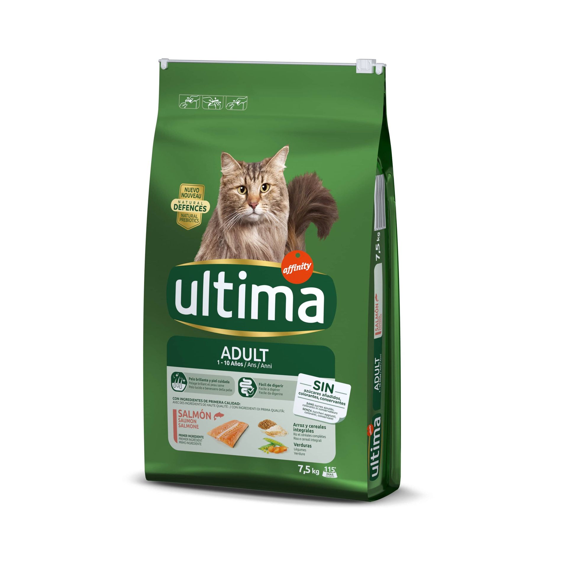 10% taniej! Ultima, karma sucha, 2 x 3 kg / 7,5 kg / 10 kg - Cat Adult, łosoś, 2 x 7,5 kg