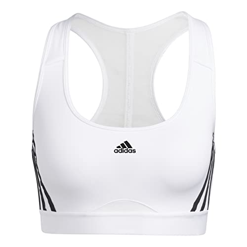 adidas Damski biustonosz sportowy Pwr Ms 3s, biały/czarny, rozmiar XS, biały i czarny, XXS