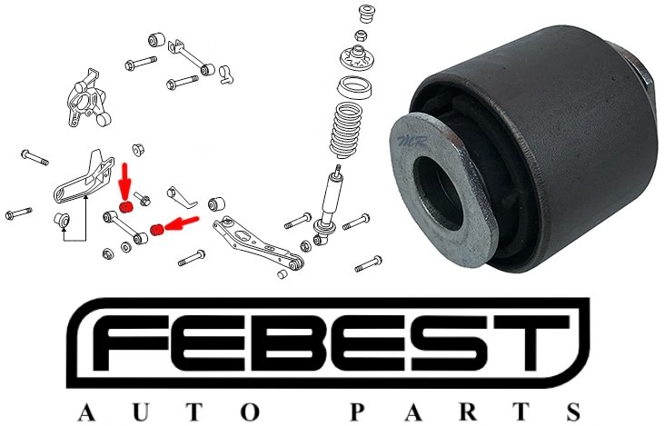 Tuleja tylnego dolnego poprzecznego wahacza Ford Explorer 2006-2010