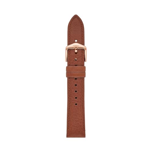 Fossil Pasek do zegarka damski 18 mm LiteHide skóra brązowa, S181501, brązowy, 18 mm, Casual
