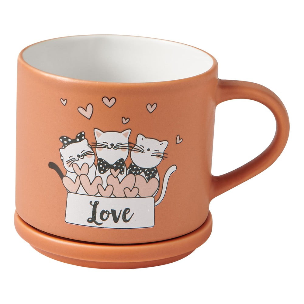 Pomarańczowo-beżowe porcelanowe kubki zestaw 2 szt. 35 ml – Brandani