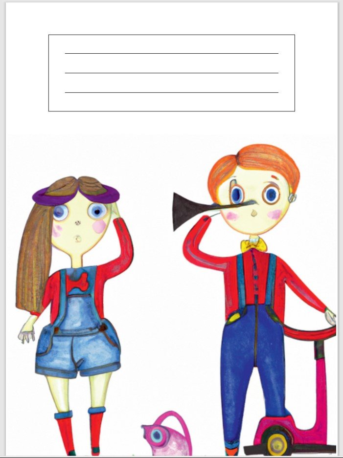 Zeszyt do nauki pisania dla dzieci słabowidzących z powiększoną liniaturą