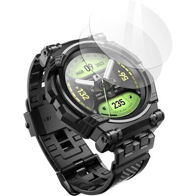 Pasek SUPCASE Iblsn Armorbox do Galaxy Watch 6 Classic (47 mm) Czarny + Szkło