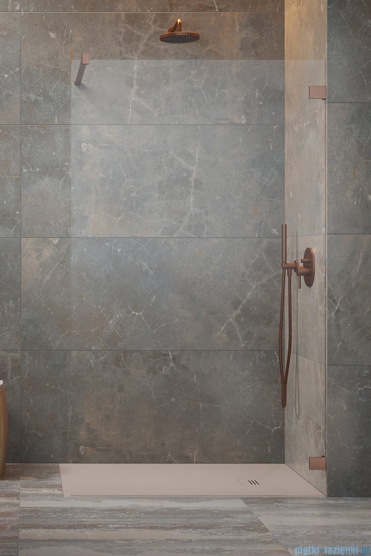 Radaway Essenza Pro Brushed Copper 135x200 kabina Walk-in szczotkowana miedź 10103135-93-01