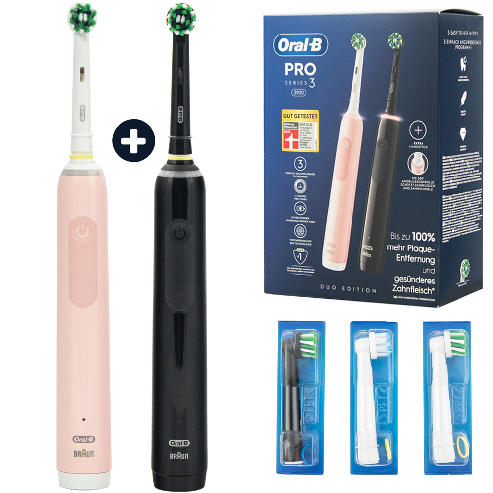 Zestaw szczoteczek Oral-B Pro 3 3900N cza/róż